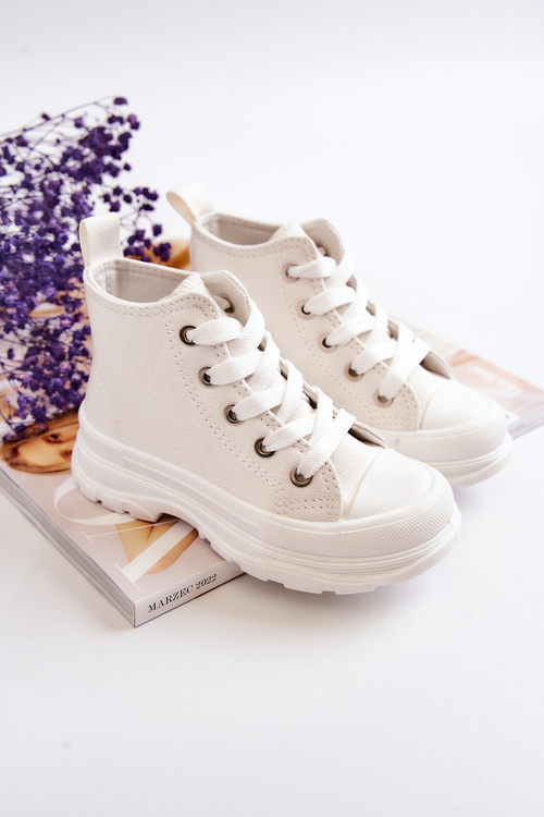 Dětské vysoké tenisky Bíle Freeze