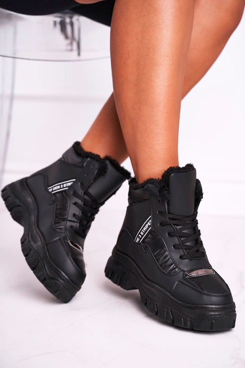 Dámské Kotníkové Boty Sněhule Černé Euphoria