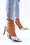 Vysoké podpätky v Monnari 0380-M00 Biele a čierne