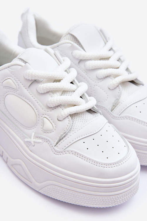 Dámske tenisky na platforme White Finos