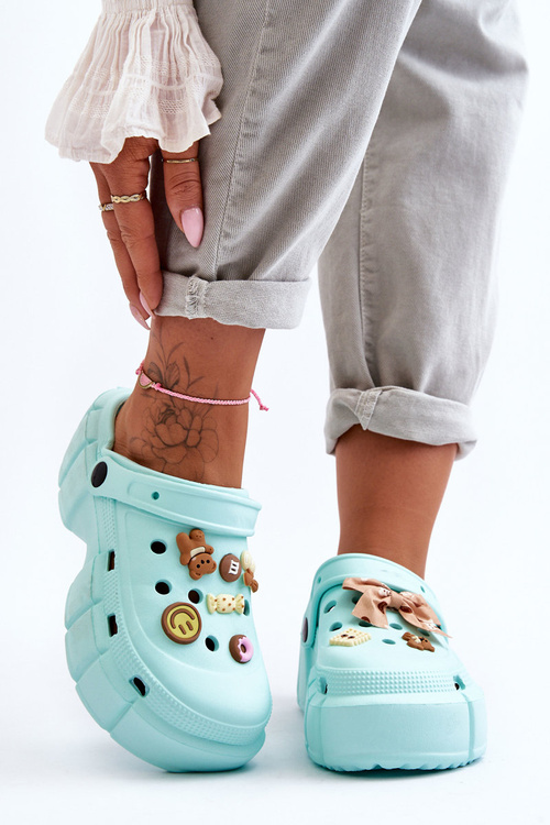 Dámské pěnové šlapky Kroksy se zdobením Zelené Marlett