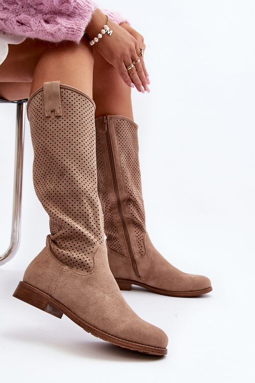 S.Barski HY66-139 Priesvitné Dámske Topánky Beige