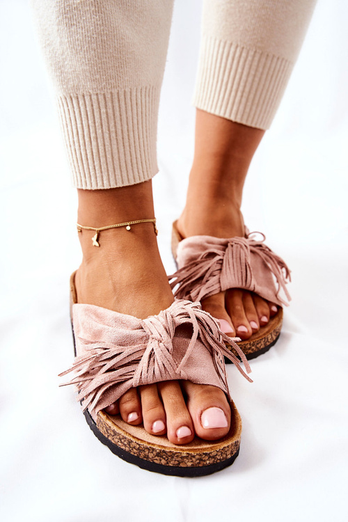 Nazouváky Na Korkové Podrážce Růžové Taryne