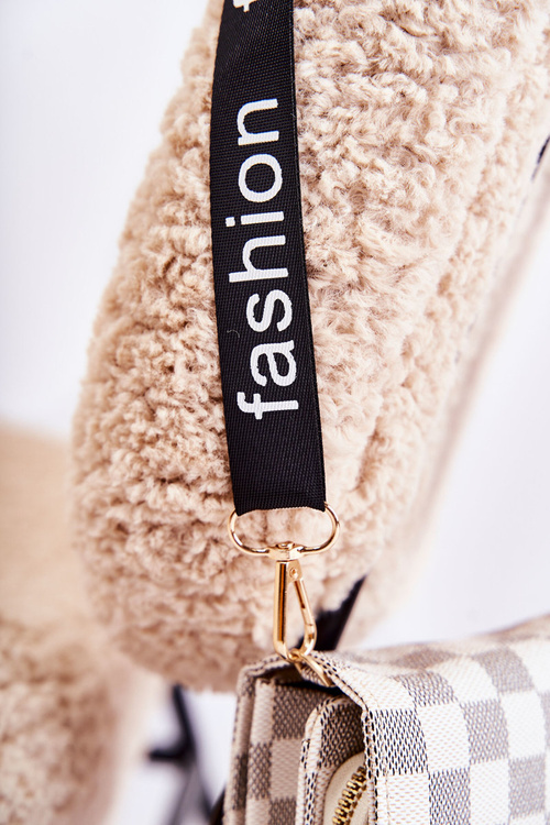 Magnet na peněženku 2v1 kostkovaný béžový Costa