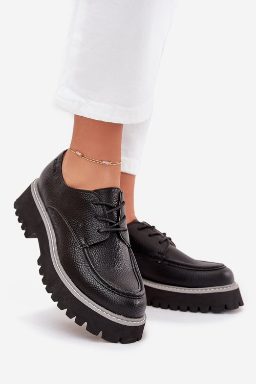 Dámské Mokasíny Se Šněrováním Big Star NN274052 Černé