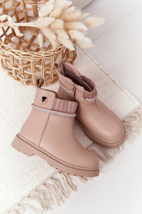 Dětské Boty S Flitry Béžové Toffees