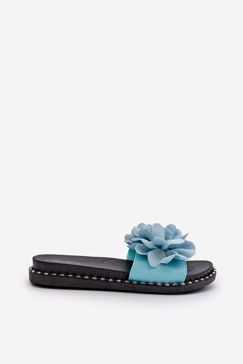 Dámské sandály s květinovými ozdobami Černé Cellanen