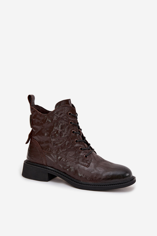 Dámské boty z přírodní kůže vyhřívané Artiker 57C1005 čokoládové