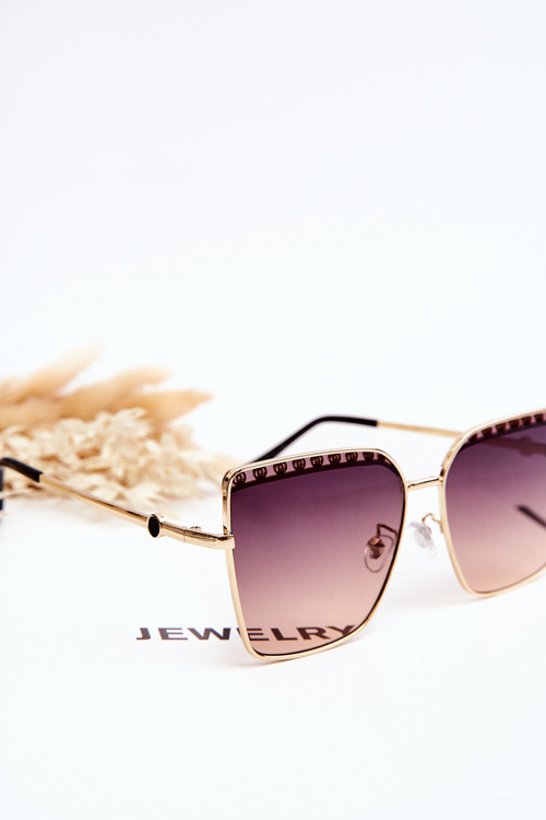 Veľké slnečné okuliare Prius V303 čierny a ružový gradient