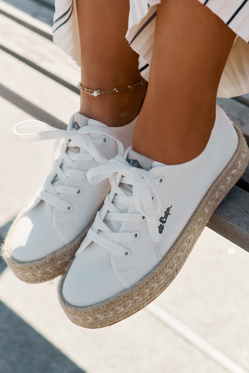 Dámske Tenisky S Pletením Lee Cooper LCW-25-44-3217 Biely