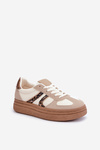 Dámske Sneakersy Na Platforme Béžové Lesida