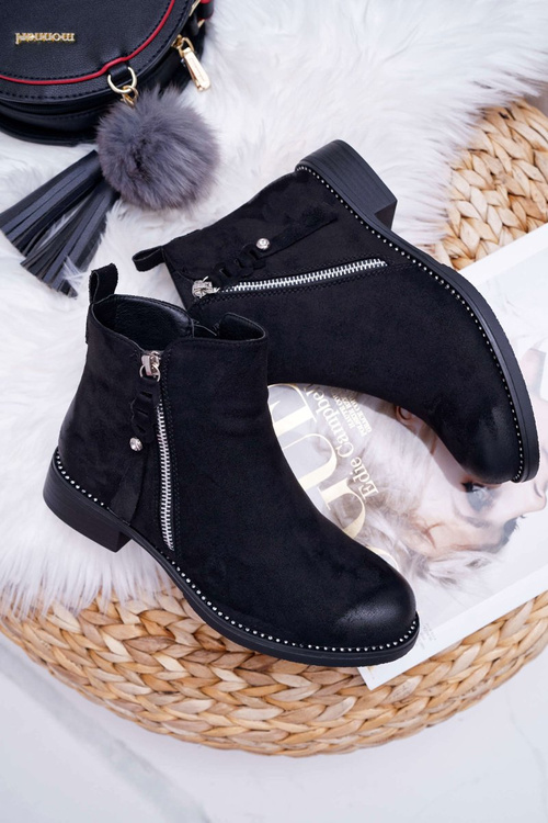 Dámske ploché topánky Black Barski 98-20