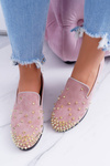 Ženské baleríny lu boo ružové semišové lordy s.