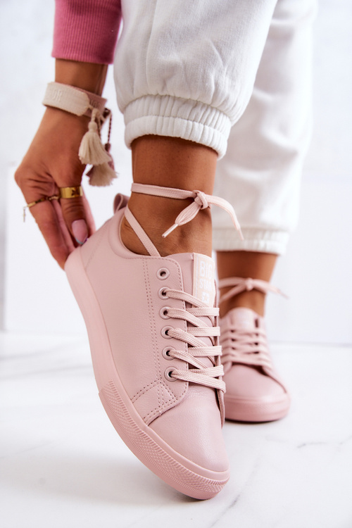 Dámské Kožené Tenisky BIG STAR JJ274071 Světle růžová