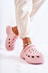 Dámské pěnové pantofle Crocs růžove Coline