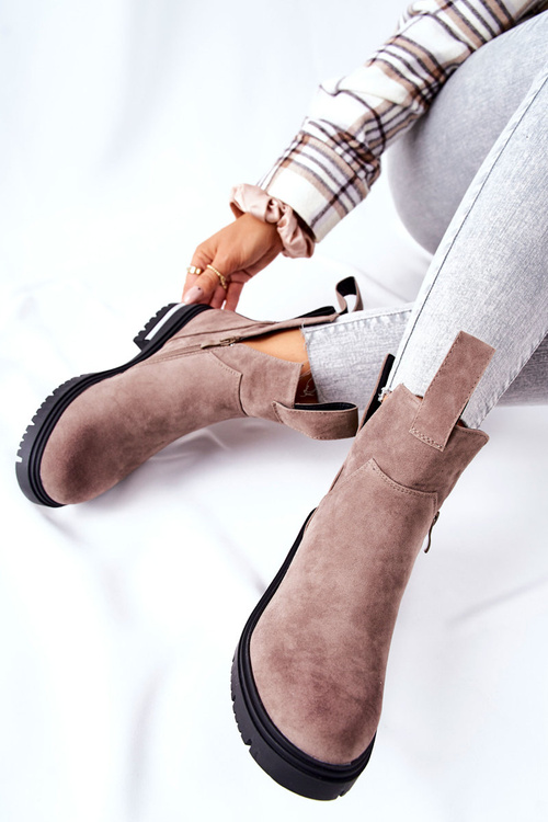 Izolované topánky Bundy s cappuccino My Way Zipper