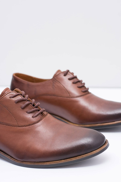 Pánské Polobotky Elegantní Kožené Boty Hnědé Clark