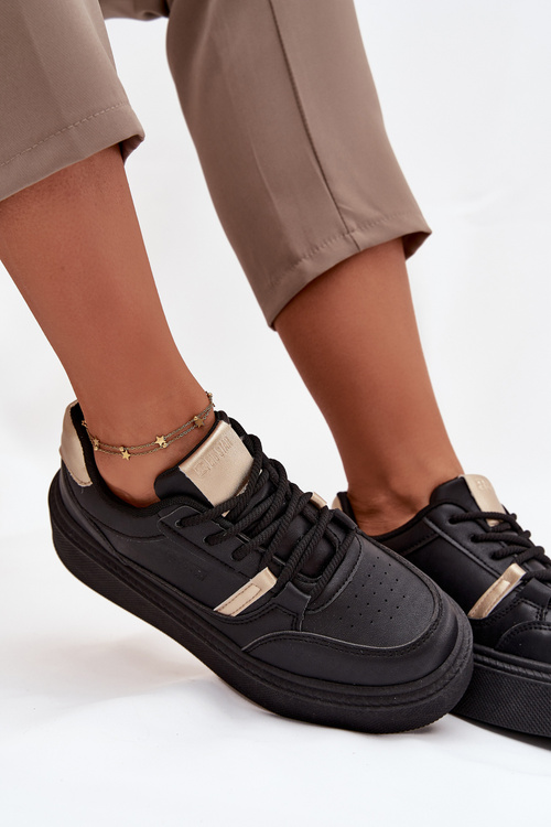 Dámske Sneakersy Na Platforme Big Star SS274360 Čierne