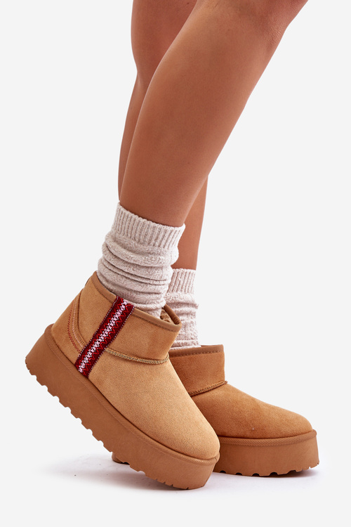 Dámske snehové topánky na platforme izolovanej ťavou Lomess