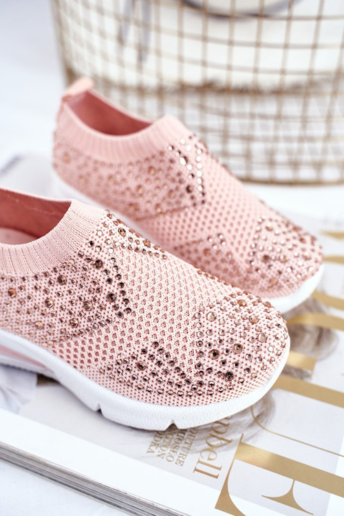 Detské športové topánky s zirkónmi Pink Linda