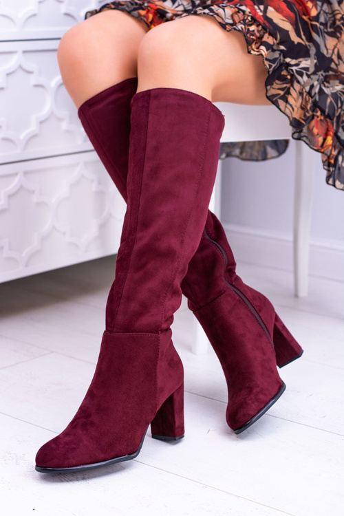 burgundské dámské semisove boty Sergio Leone KZ271