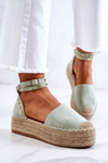 Espadrilky Sandály s tryskami Zelené Lillian 