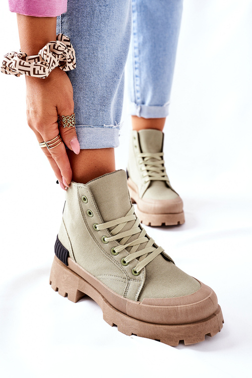 Dámské Kotníkové Boty Zelené Any One