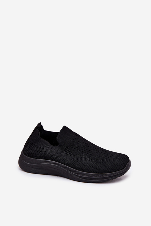 Materiálové slip-on dámské sportovní boty černé Astusa