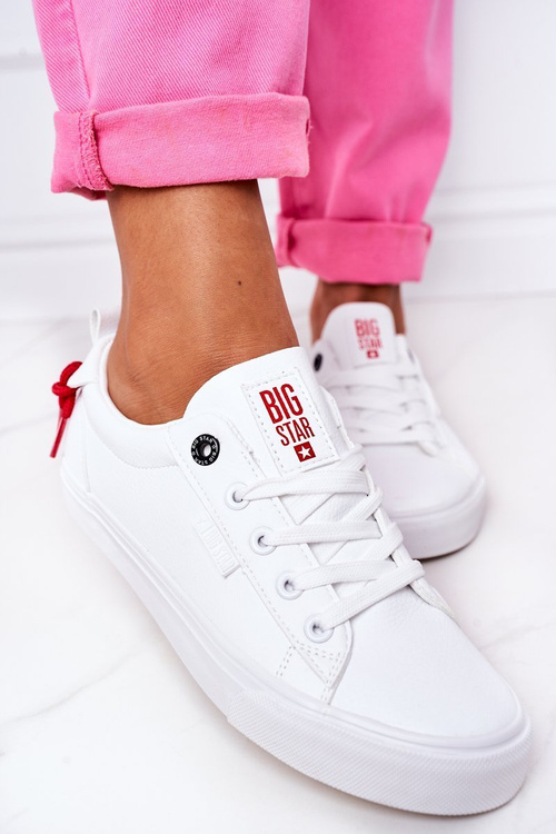 Dámské Kožené Tenisky BIG STAR GG274160 Bílé