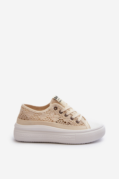 Dámské krajkové tenisky Lee Cooper LCW-23-44-1620 Beige