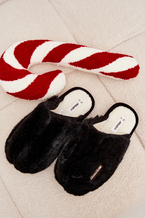 Kožušinové dámske papuče čierne Belinna