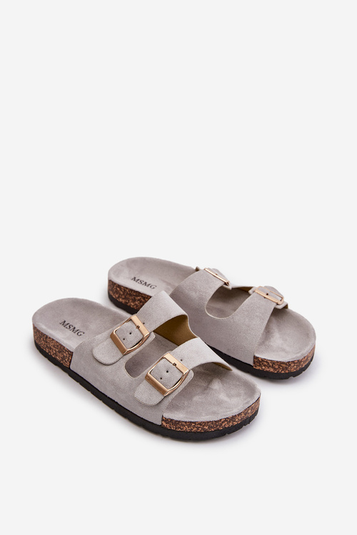 Dámské pantofle Na korkové podrážce Šedá Cortina