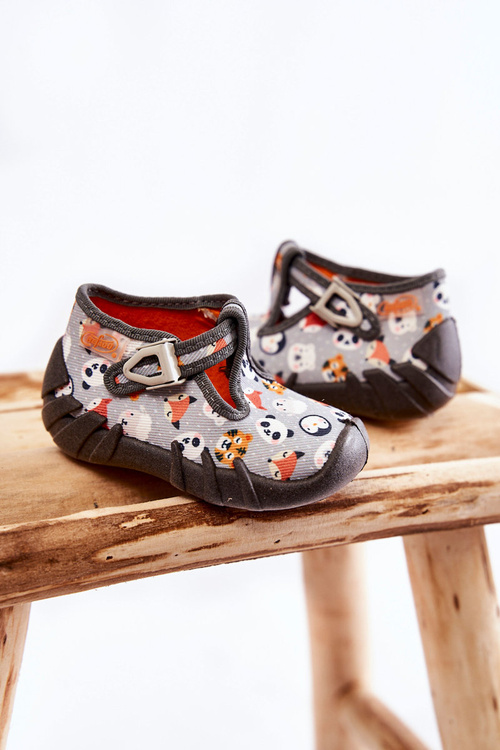 Boty Pantofle Befado Animals 110P460 Šedá