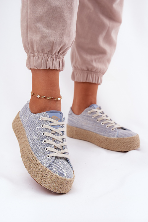 Dámske Tenisky Na Platforme S Pletením Lee Cooper LCW-25-02-3284 Svetlo Béžové