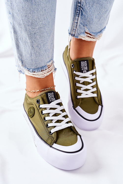 Tenisky na platforme Big Star II274024 Khaki