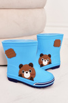 Dětské Gumáky S Plyšovým Medvídkem Světle Modré
