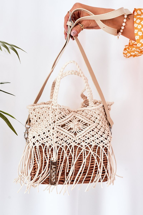 Opletená taška NOBO XK0050 BEIGE BAG