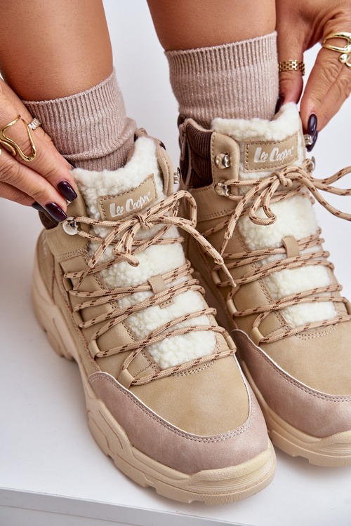 Zateplené dámské kotníkové boty Béžové Lee Cooper LCJ-24-03-3059L