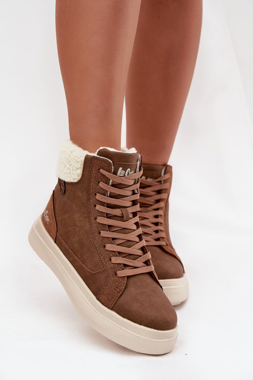 Dámske zimné topánky s kožušinkou Lee Cooper LCJ-25-01-3735 Hnedé