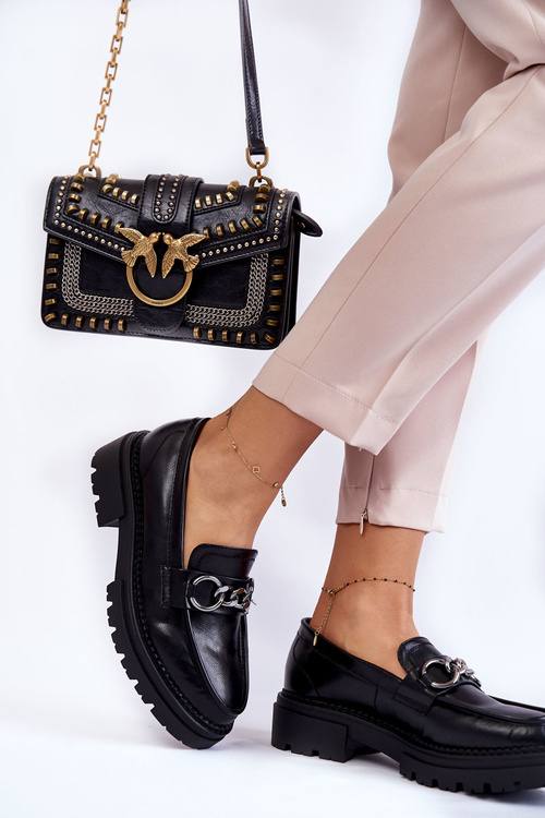 Dámska la.fi la.fi kožené topánky čierne vŕby