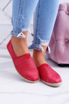 Dámske červené trblietky Espadrilles Emmer