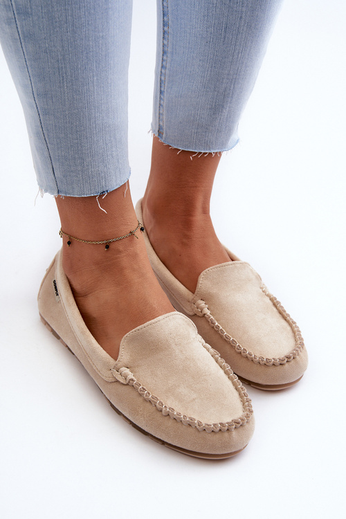 Dámské mokasíny z eko semiše béžové Amrutia