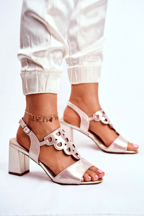 Dámské Sandály Eko-Semišové Zlaté Vision