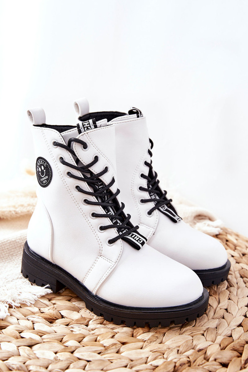 Detské izolované topánky bieli Rosalie Workers