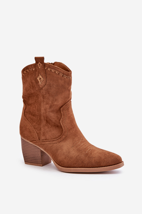 Kovbojské Čižmy Na Opätku Z Eko Semišu Camel Narinae