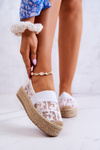 Dámsky sklz -Biely Berkaley espadrilles