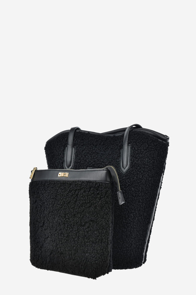 Taška Shopper s ovčím kožichem Big Star OO574147 Černá