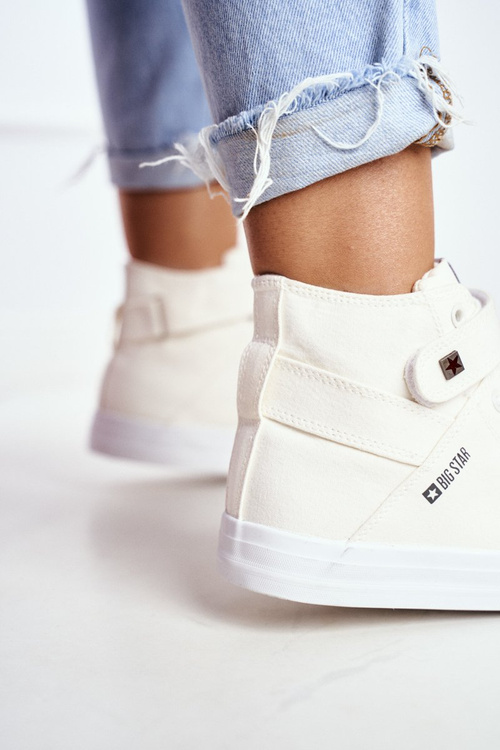 Dámské Vysoké Tenisky Big Star FF274579 Bile