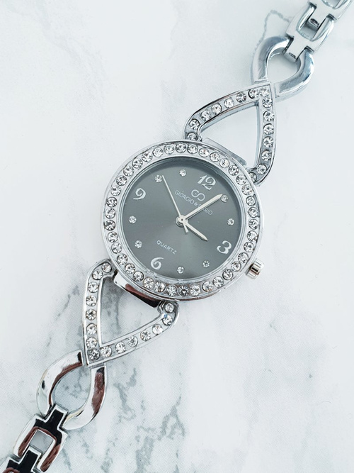 Dámské hodinky Giorgio & Dario S zirkony Emrat Gold stříbrné