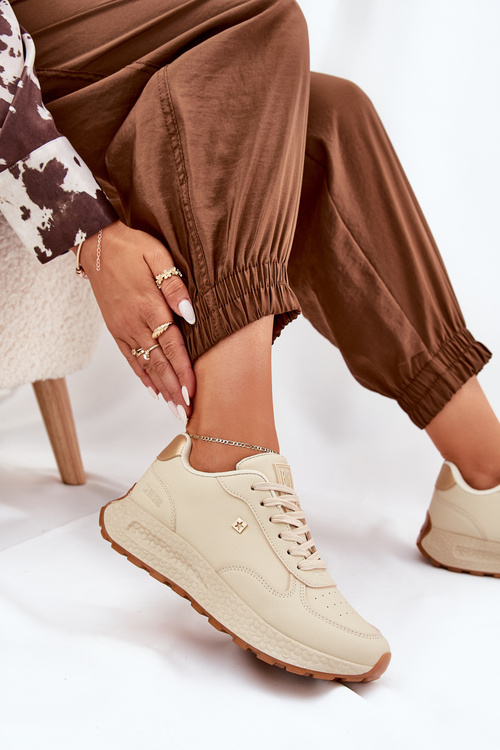 Ľahké Dámske Športové Topánky Big Star RR274630 HI-POLY SYSTEM Béžové